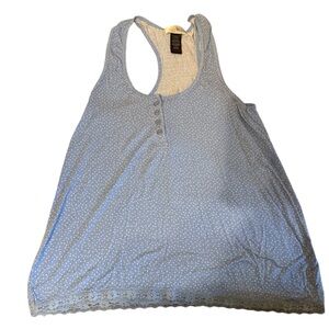 Blue Polka Dot Tank Top